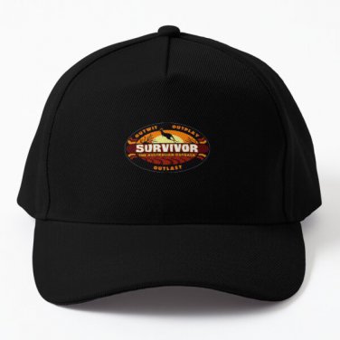 Survivor Australian Outback Logo Baseball Cap Casquette Hat Black Snapback Women
