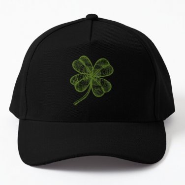 Vintage Lucky Clover Baseball Cap Hat Women Mens Black Casquette Snapback