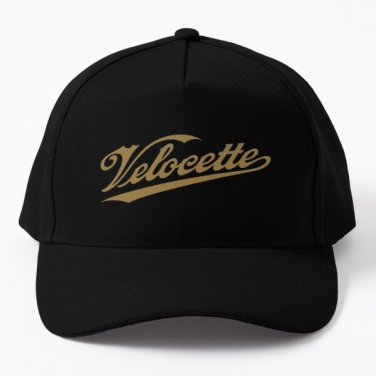 Velocette Motorcycles Classic Gold Log Baseball Cap Hat Casquette Black Snapback