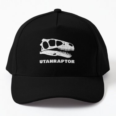 Utahraptor Baseball Cap Hat Mens Snapback Women Casquette Black