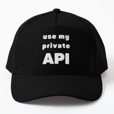 Use My Private Api Baseball Cap Hat Snapback Casquette Women Black