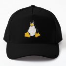 Tech Linux Center Aligned Baseball Cap Hat Casquette Black
