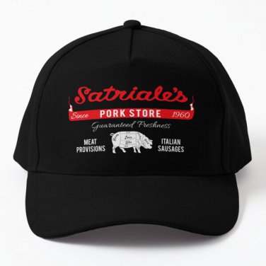 Satriale Is Pork Store Baseball Cap Hat Mens Snapback Black Casquette