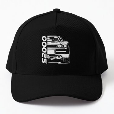 S2000 White Print Baseball Cap Hat Snapback Mens Black Casquette Hip Hop