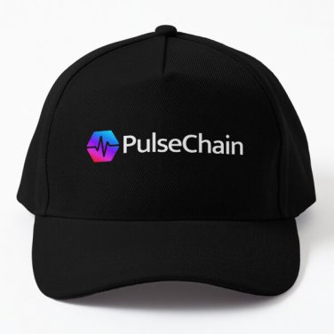 Pulsechain Crypto Pls Baseball Cap Hat Mens Women Casquette Black Snapback