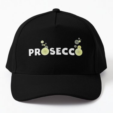 Prosecco Word Art With Bubbles Cute An Baseball Cap Casquette Hat Snapback Hip Hop Women