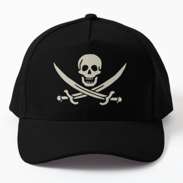 Pirate Jack Rackham Calico Jack Baseball Cap Casquette Hat Black Mens Snapback Women