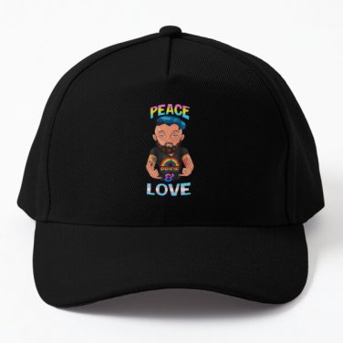 Peace And Love Baseball Cap Casquette Hat Black Women Mens Snapback