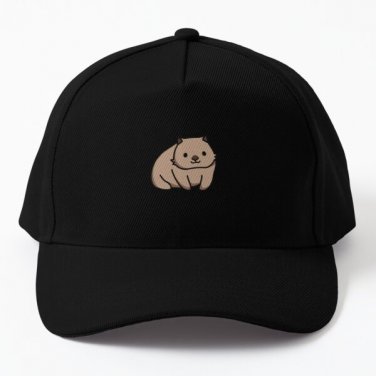 Wombat Baseball Cap Casquette Hat Mens Women Black Snapback
