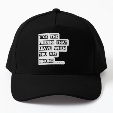 When You Are Sinking Baseball Cap Hat Mens Hip Hop Black Women Casquette