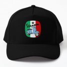 Vespa Classic Badge With Italian Flag Baseball Cap Casquette Hat Women Snapback Black