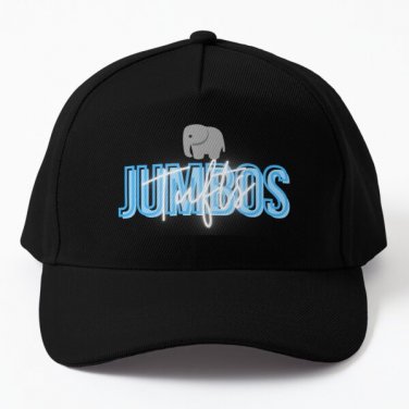 Tufts Jumbos Elephant Print Baseball Cap Casquette Hat Hip Hop Black Mens