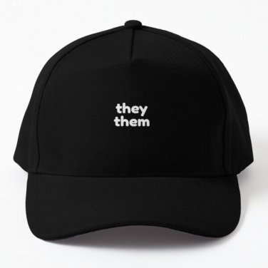 They Them Pronouns Baseball Cap Hat Black Women Casquette Mens