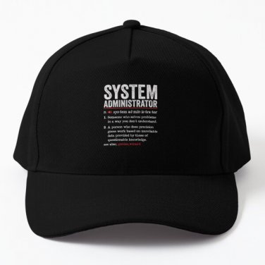 System Administrator Funny Definition S Baseball Cap Hat Casquette Snapback