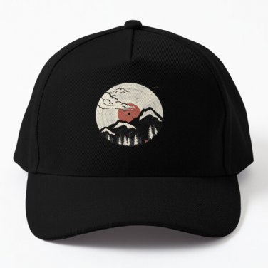 Synthwave Neon City Baseball Cap Casquette Hat Black Mens