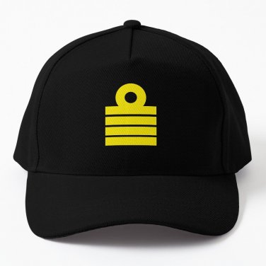 Maritime Rank - Cap Unisextain Epaullettes (Loop). Black. Sailor ONE Cap Unisex Hat