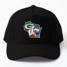 Wisconsin Sports Fan Tie Die Combo Team Baseball Cap Hat Snapback Black Casquette Fish