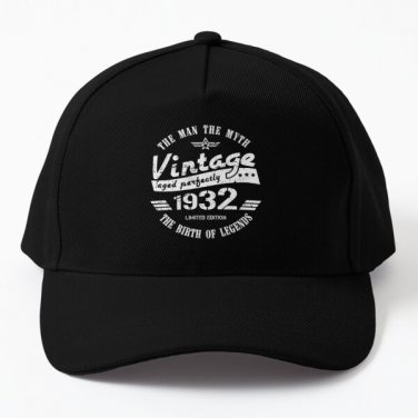 Vintage 1932 90Th Birthday Gift For Me Cap Hat Casquette Women Snapback