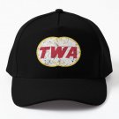 Twa Aviation Airline Vintage Logo Baseball Cap Hat Casquette Black Snapback Czapka