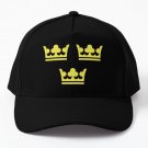 Three Crowns The Coat Of Arms Of Sweden Baseball Cap Hat Czapka Casquette Hip Hop Black