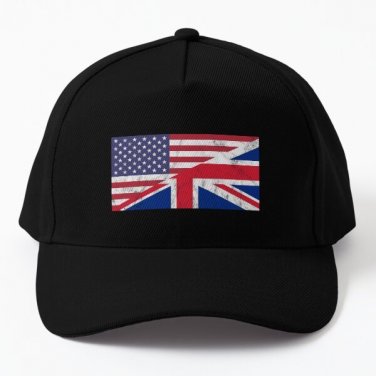 Usa And Uk Flag Mixed United Allies Frie Baseball Cap Hat Snapback Casquette Czapka