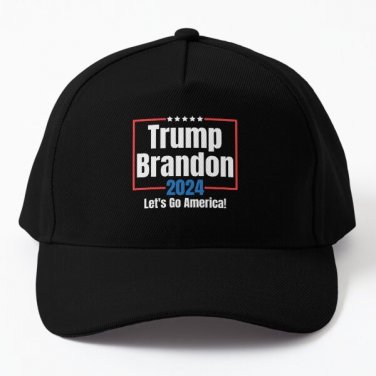 Trump Brandon 2024 Shirt Let Is Go Brando Baseball Cap Hat Printed Hip Hop Czapka Sun