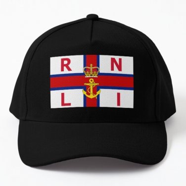 Royal National Lifeboat Institution Flag Baseball Cap Hat Casquette Snapback Black