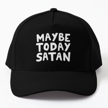 Maybe Today Satan Baseball Cap Hat Printed Hip Hop Czapka Snapback