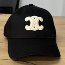 New Black Celine Hat Never Worn Triomphe Baseball Cap In Cotton