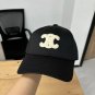 New Black Celine Hat Never Worn Triomphe Baseball Cap In Cotton