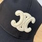 New Black Celine Hat Never Worn Triomphe Baseball Cap In Cotton
