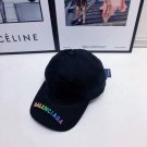 balenciaga 529192310 cap black white classic baseball cap with balenciaga embroidered logo b990054