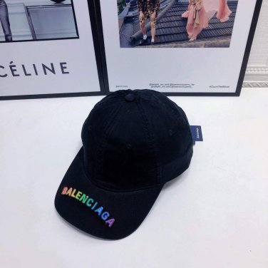 balenciaga 529192310 cap black white classic baseball cap with balenciaga embroidered logo b990054