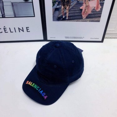 balenciaga 529192310 cap black white classic baseball cap with balenciaga embroidered logo b990056