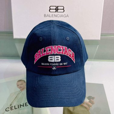 balenciaga 529192310 cap black white classic baseball cap with balenciaga embroidered logo b990061