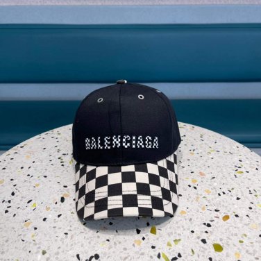 balenciaga 529192310 cap black white classic baseball cap with balenciaga embroidered logo b990071