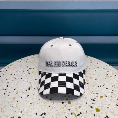 balenciaga 529192310 cap black white classic baseball cap with balenciaga embroidered logo b990072