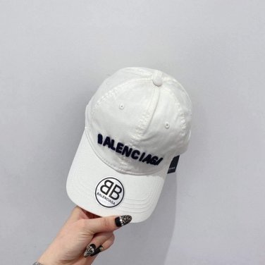 balenciaga 529192310 cap black white classic baseball cap with balenciaga embroidered logo b990077