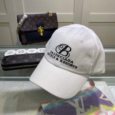 balenciaga 529192310 cap black white classic baseball cap with balenciaga embroidered logo b990084