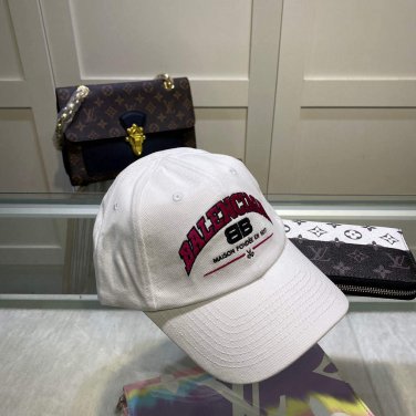 balenciaga 529192310 cap black white classic baseball cap with balenciaga embroidered logo b990091