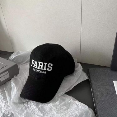 balenciaga 529192310 cap black white classic baseball cap with balenciaga embroidered logo b990100