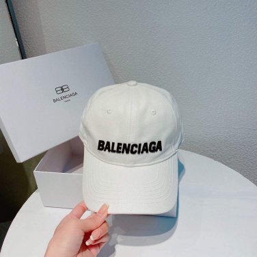 balenciaga 529192310 cap black white classic baseball cap with balenciaga embroidered logo b990102