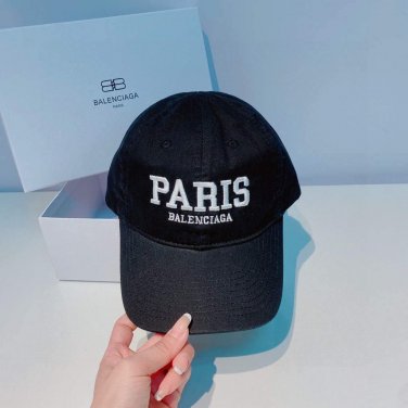 balenciaga 529192310 cap black white classic baseball cap with balenciaga embroidered logo b990106