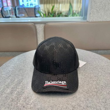 balenciaga 529192310 cap black white classic baseball cap with balenciaga embroidered logo b990109