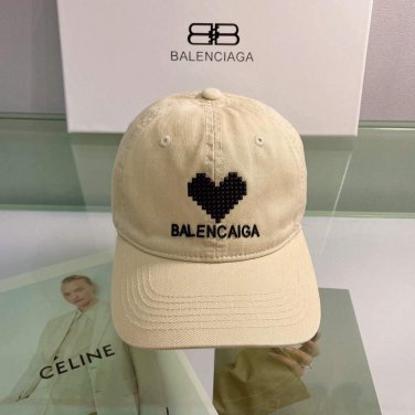 balenciaga 529192310 cap black white classic baseball cap with balenciaga embroidered logo b990115