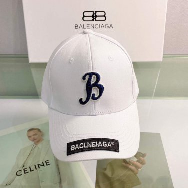 balenciaga 529192310 cap black white classic baseball cap with balenciaga embroidered logo b990119