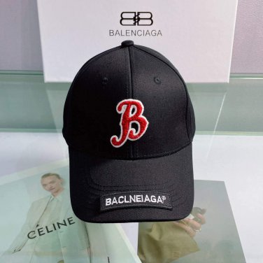 balenciaga 529192310 cap black white classic baseball cap with balenciaga embroidered logo b990120