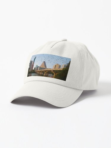 Austin Texas Skyline Bats Town Lake Bridge Cap