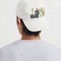 Australian Magpie and eucalyptus blossoms watercolour painting Cap