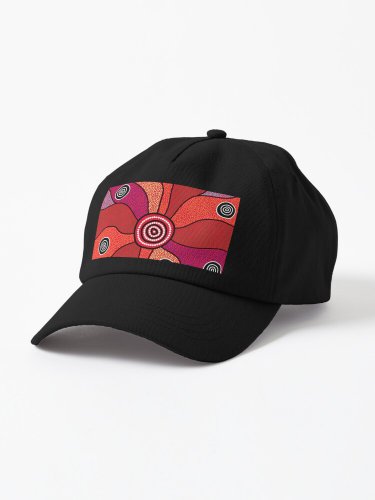 Authentic Aboriginal Art - Central Lands Cap